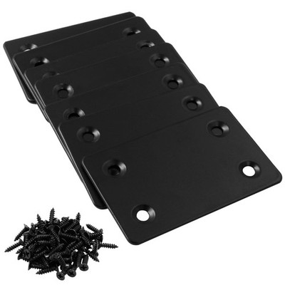 20 Pcs Metal Flat Straight Brace Bracket 2.36 x 1.5 Inch (L x W) Mending Plates