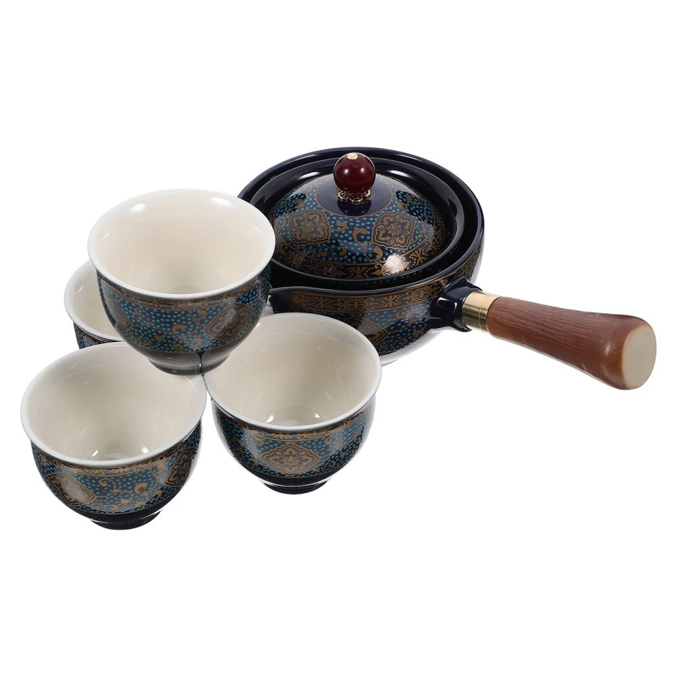 1 Set Keramik Tee Set Tea Topf mit Tee Tassen Haushalt Kung Fu Tea Pot Home - Bild 3 von 4
