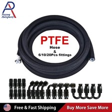 4an-6an-8an-10an Nylon Braided Ptfe Fuel Line 10ft 16ft 20ft Fitting Hose Kit