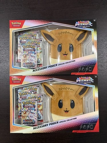 Prismatic Evolutions Accessory Pouch x 2  (New & Sealed)