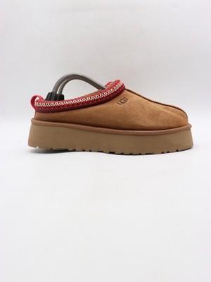 UGG Tazz  II Women's 10 Brown Suede Platform Slippers Chestnut Slip On 122553