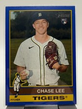 2025 Topps Heritage High Number Dark Blue #641 Chase Lee RC Detroit Tigers
