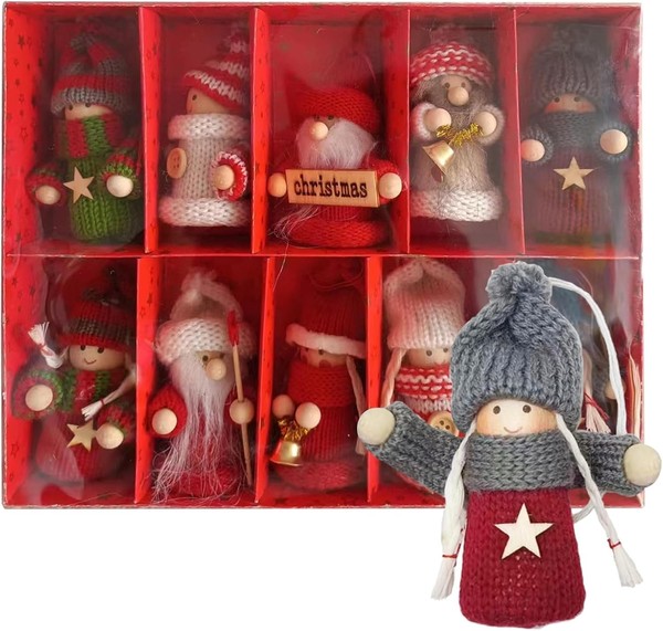 Wichtel Figuren Klein Weihnachtswichtel Set Weihnachtsbaumschmuck 10 StüCk-image