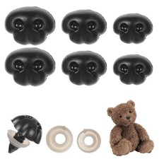 140 Pcs Safety Noses for Crochet Animals - 3 Sizes Black with Washers - Teddy...