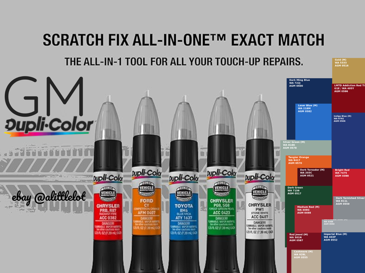 Dupli-Color Scratch Fix All-in-1 | Prep Paint Clear Pen | GM OEM