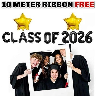 ABSCHLUSSBALL 2026 Luftballons 16'' Folie Abschluss Uni Schule Abschluss Party Deko Luftballons