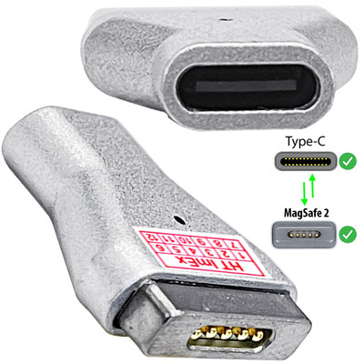 Silber Magsafe 2 PD Schnell ladung Stecker USB C Adapter For MacBook Air/Pro