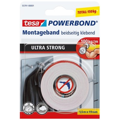 tesa Montageband doppelseitiges Klebeband extra stark Montageklebeband