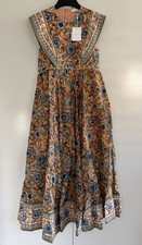 BNWT ZIMMERMANN JUNIE SPLICED MIDI DRESS size 2