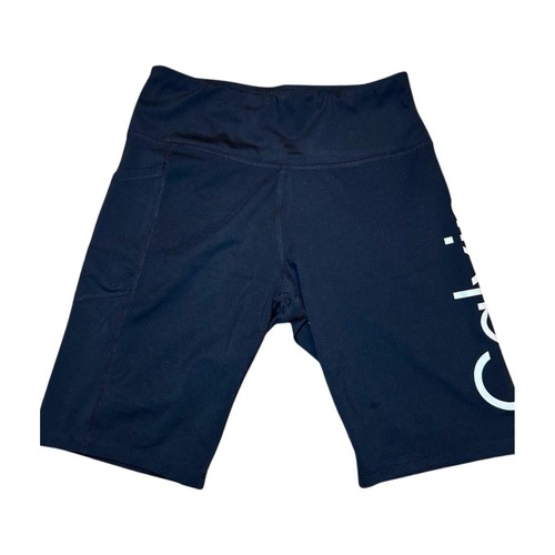 Calvin Klein Damen Bike Shorts Performance mit Tasche Schwarz Medium