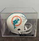 JIM LANGER "HOF 87" Signed Mini Helmet With COA Miami Dolphins