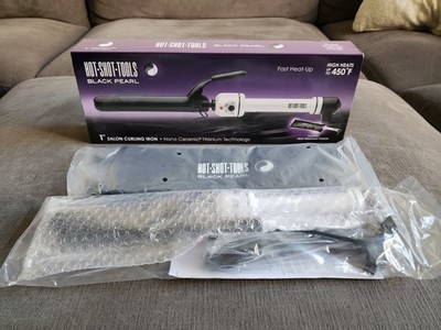 Hot Shot Tools Black Pearl 1/4" Ceramic Curling Iron BRAND NEW IN BOX!! 