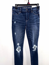 American Eagle The Dream Jean Hi-Rise Jegging Dark Wash Distressed 0 25W