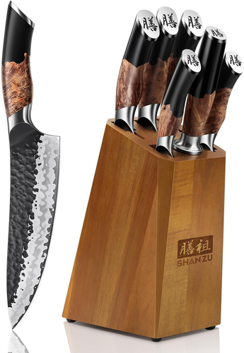 Viking Traders Set Di Posate Medievali Forgiate A Mano - 4 Pezzi In Acciaio Al Carbonio Con Custodia In Pelle Per Avventurieri E Collezionisti