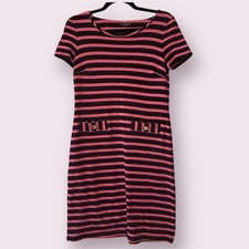 Talbots Striped Midi Dress Size Small Petite Academia Teachercore Casual Office