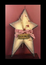 RUSTIC COUNTRY WOOD STAR WALL HANGING "You're My Shining Star" 17"H 