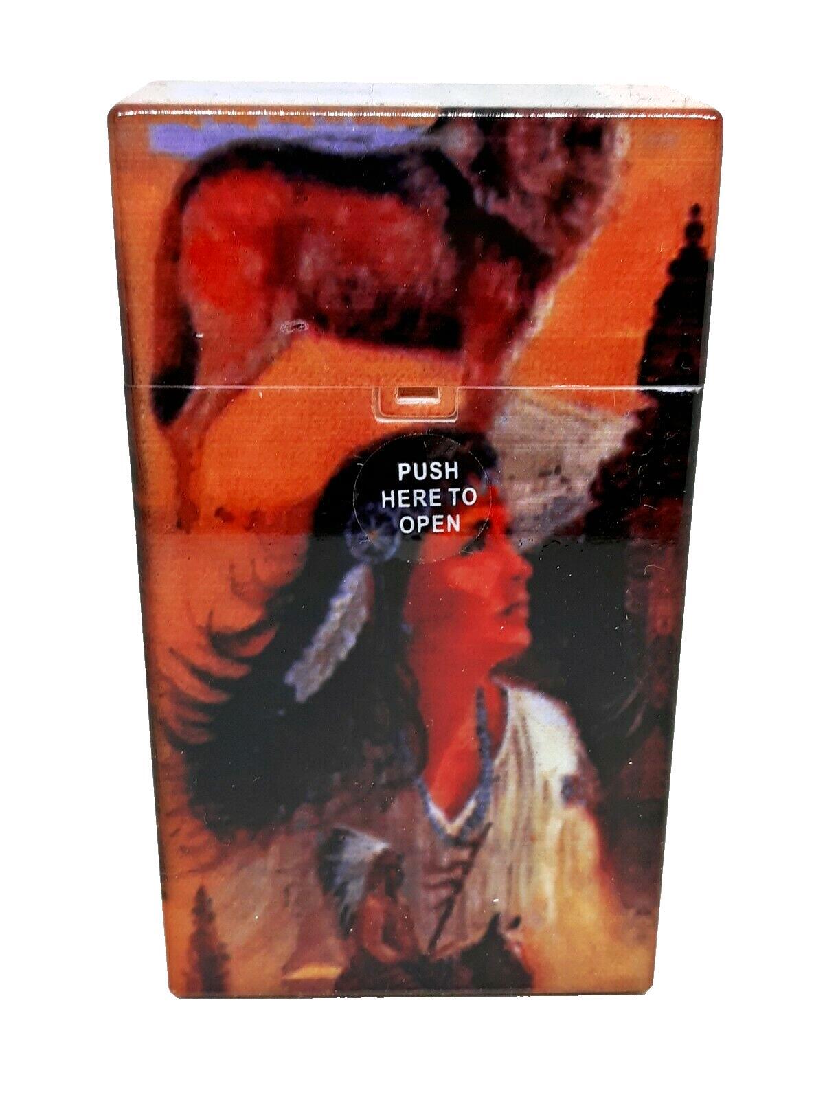 RYO Native Women Push-N-Open Button 100s Size Cigarette Case
