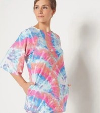 Attitudes by Renee Reg Como Jersey Raglan Sleeve Tunic Multi Tie-Dye M A399285
