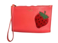 Kate Spade New York On Purpose strawberry mini leather wristlet