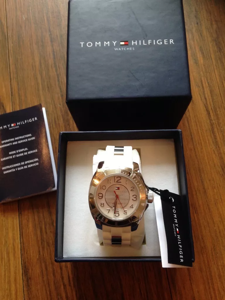 TOMMY HILFIGER White Rubber Strap K2 WATCH 1781306 NEW