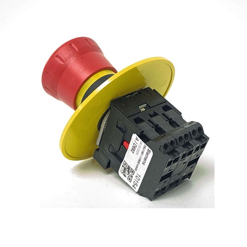 Siemens NOT-HALT-Pilzdrucktaster beleuchtbar 22mm 3SU1001-1HB20-0AA0 -used- - Bild 2 von 2