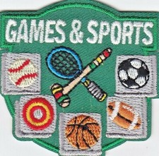 GAMES AND SPORTS Iron On Patch Tennis Football Soccer Baseball
