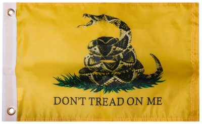 Gadsden Live Rattlesnake 150D Woven Poly Nylon 12x18 12''x18'' Flag Banner Grmts