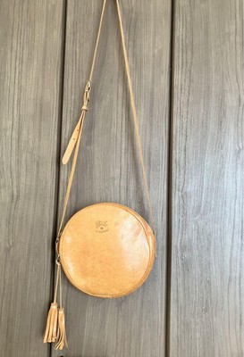 Auth IL BISONTE Beige shoulder bag Leather From Japan