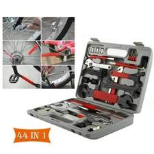 44PCS Complete Bike Bicycle Repair Tools Tool Kit Set Home Mechanic Cycling