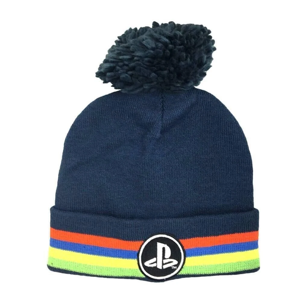 Playstation Circle Logo Beanie Pom Hat