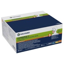  25-Pieces Halyard FluidShield ASTM Level 3 Fog-Free Procedure Face Mask 28800