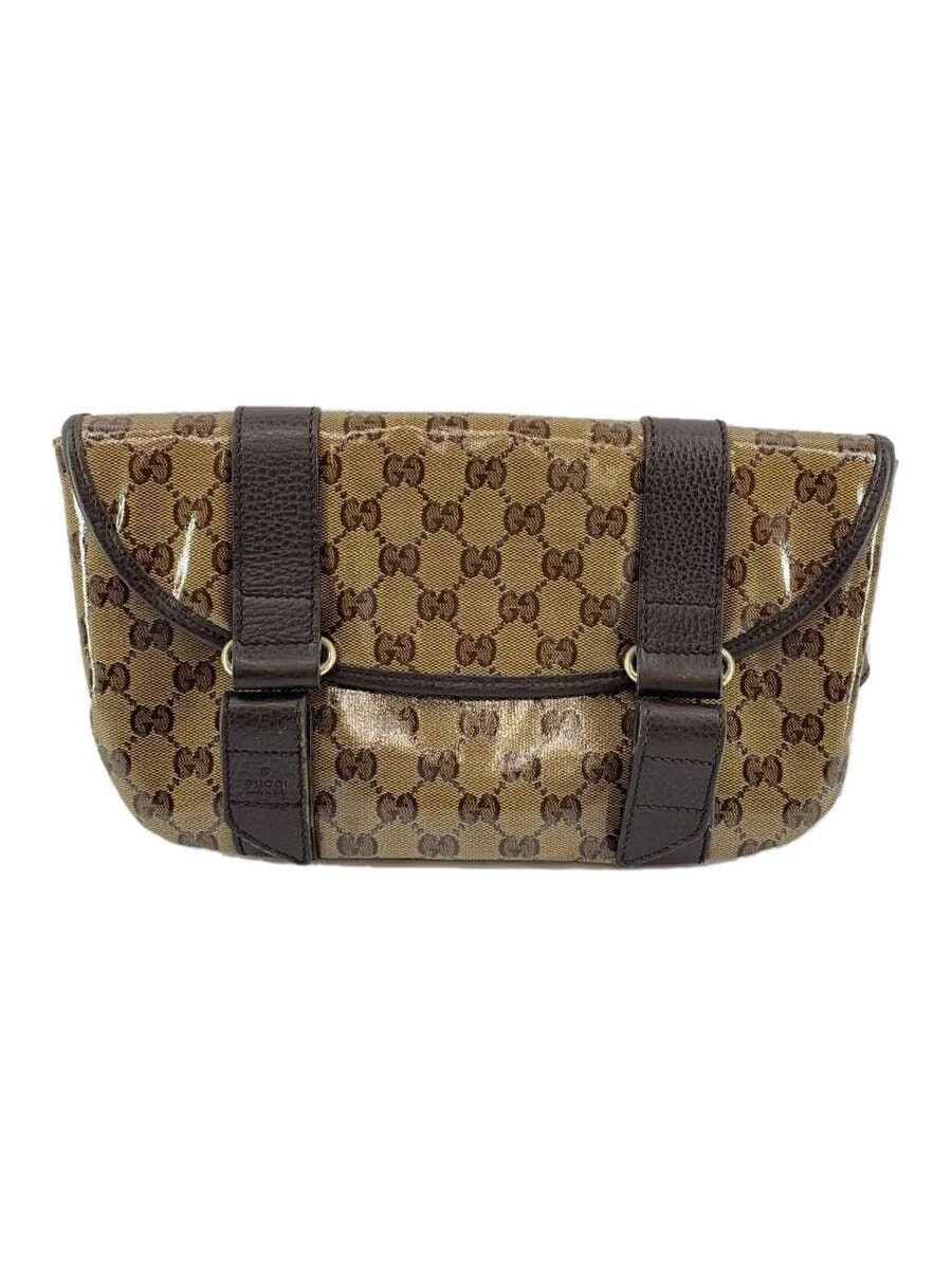 Sac taille GUCCI GG cristal PVC marron motif total occasion