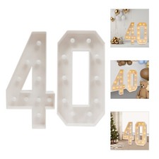39"in H 40 Birthday Number Lights Marquee Light up Numbers 40th Birthday Decor