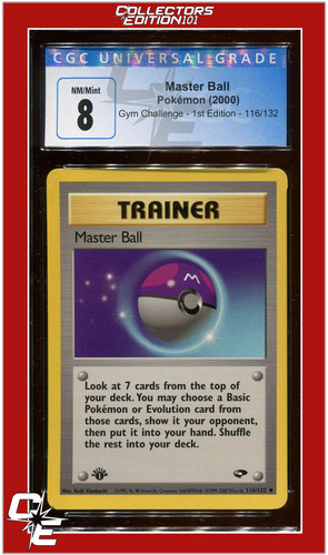 Master Ball (1st Edition) graded CGC 8 for sale on eBay