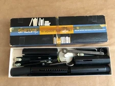 Shelvie the adjustable modern book end mid century black shelving accessory