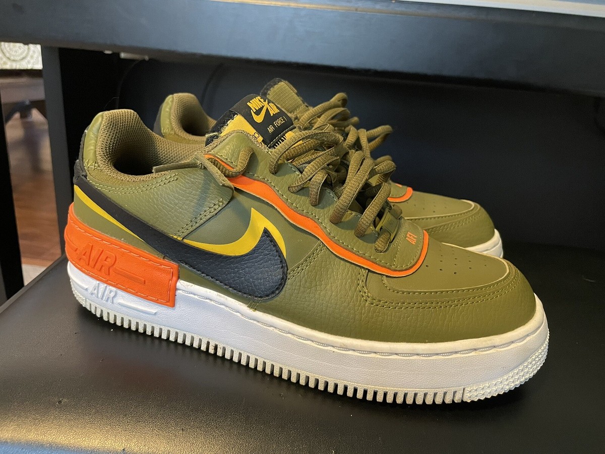 Nike Air Force 1 Shadow Olive Flak Black White (DC1876-300) Women's Size  9.5 | eBay