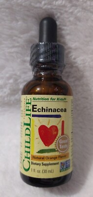 Child Life Essentials Echinacea Drops 1 Oz Full Size Orange Flavor *New*
