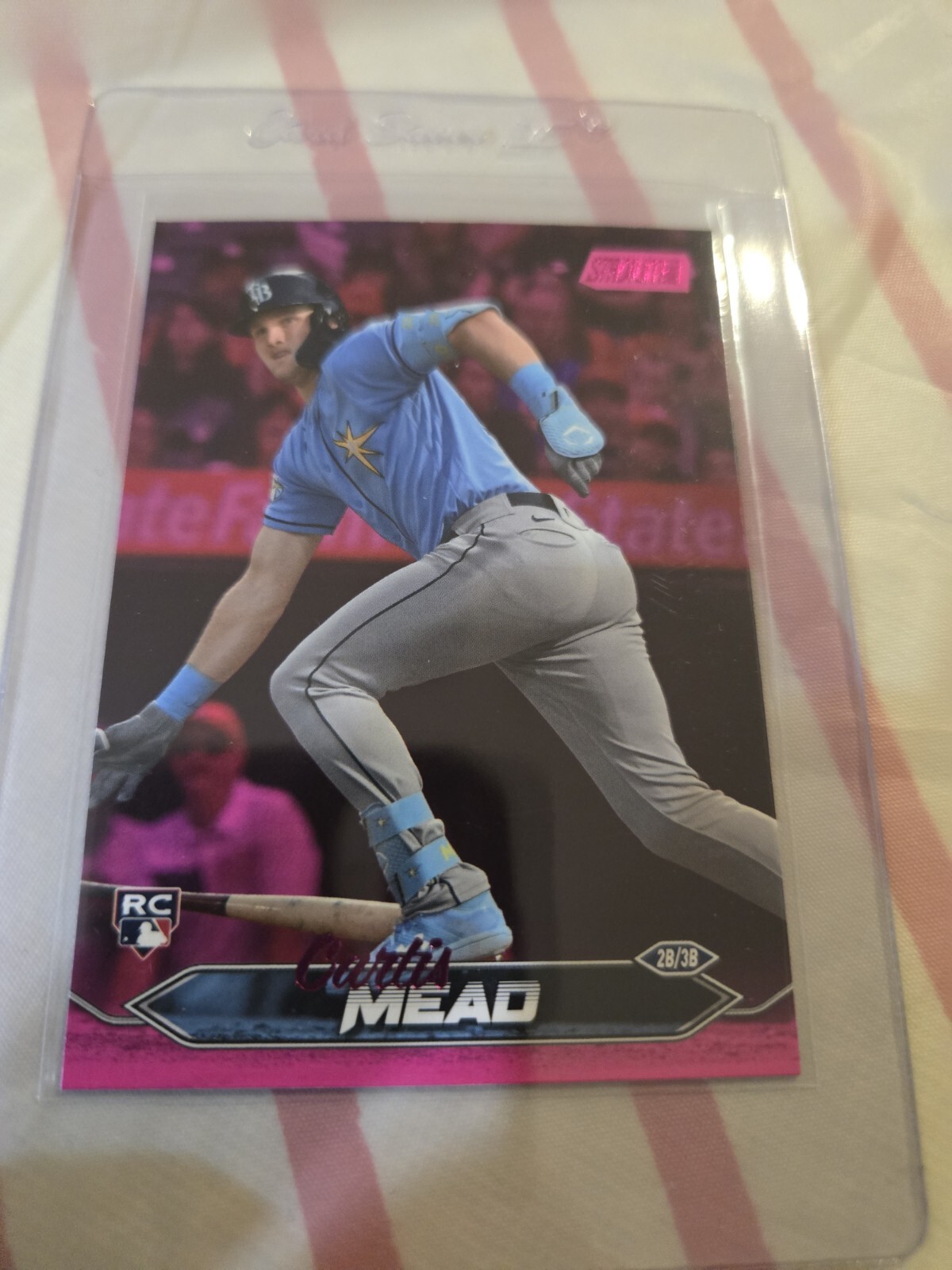 2024 Topps Stadium Club - Pink Foil #271 Curtis Mead (RC)