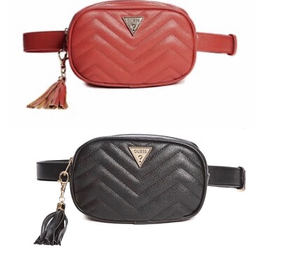 chevron quilted fanny pack