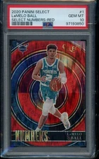 LaMelo Ball,2020-21 Panini Select - Select Numbers Red #1 (RC) PSA 10 Low Pop!