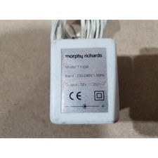 Morphy Richards TX550 Power Supply Adapter Charger White 12V 350mA 3-Pin UK Plug
