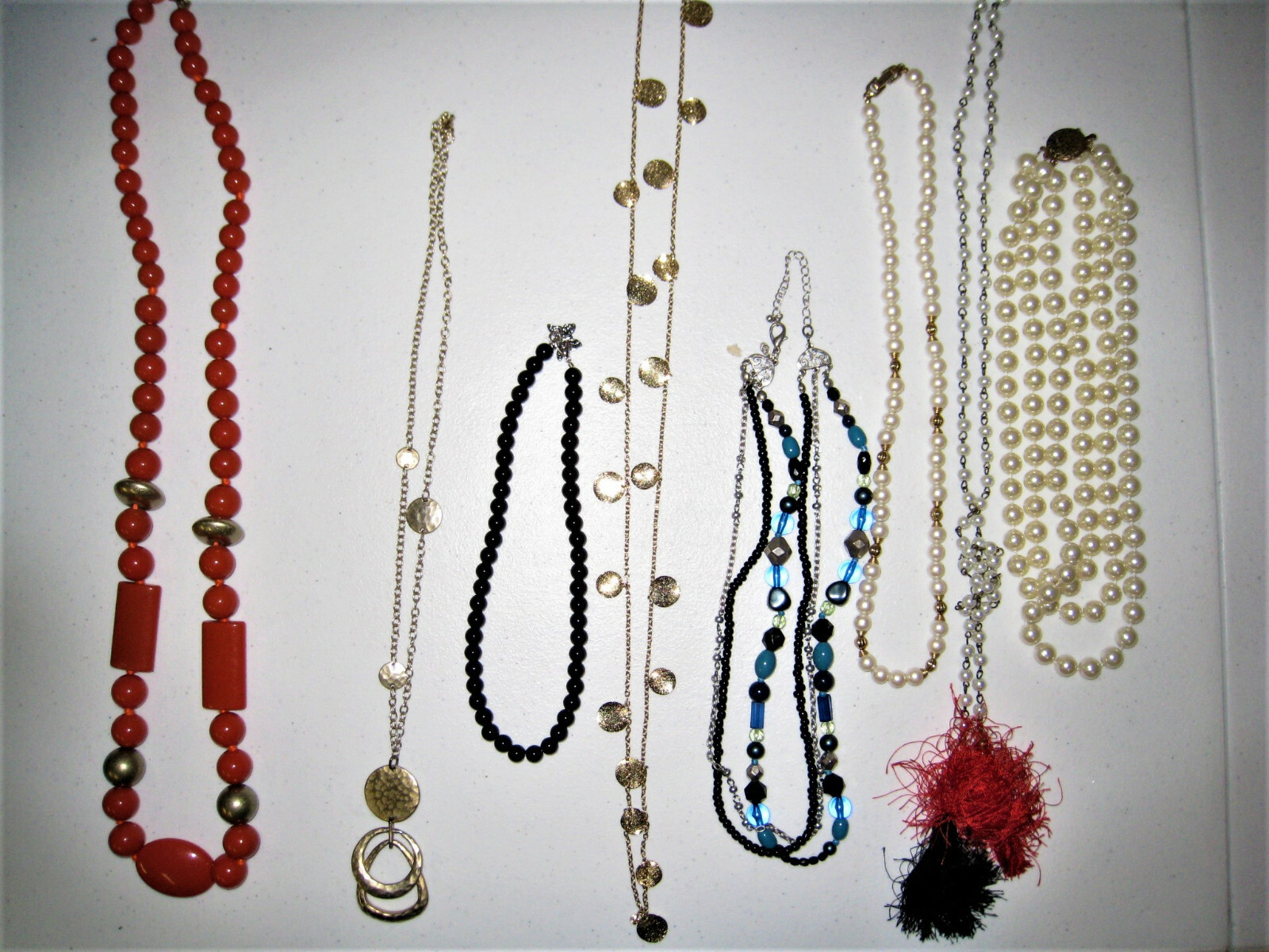 Beautiful Lot of 8 Womens Costume Jewelry Necklaces eBay