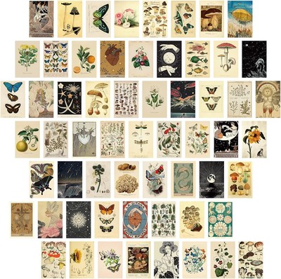 Gersoniel 60 PCS Vintage Collection Postcard Set Retro Style Botanical... 