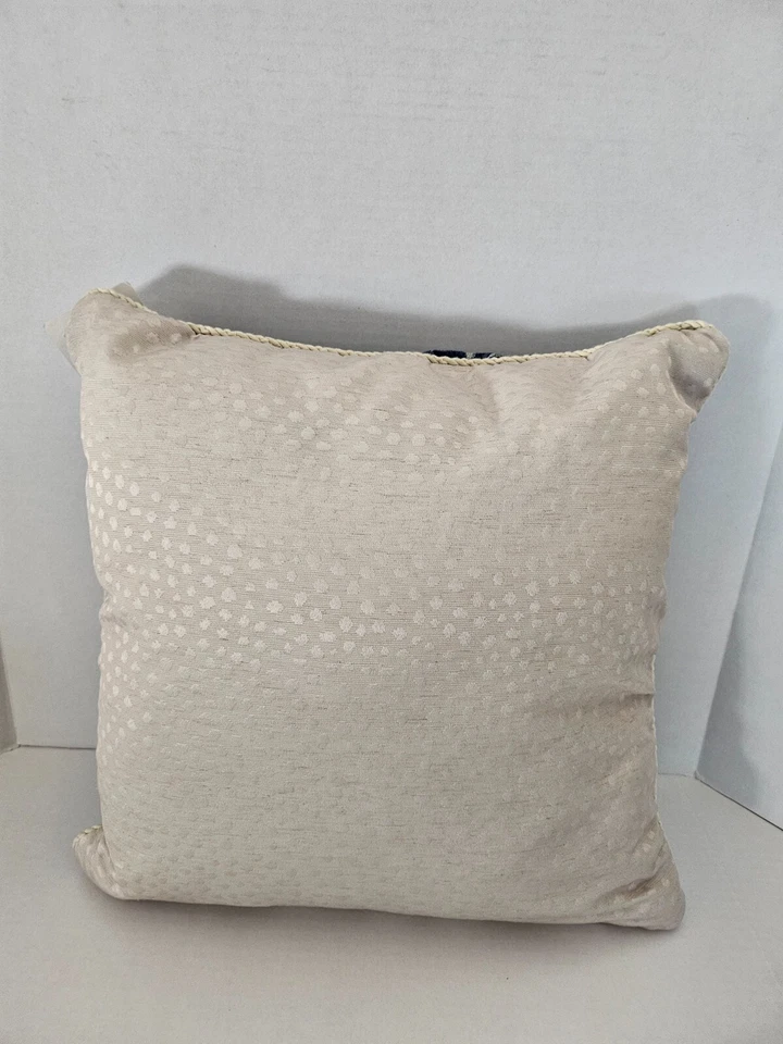 Rose Tree 18 in. X 18 in. Navy Embroidered Throw Pillow New - Image 2 of 2