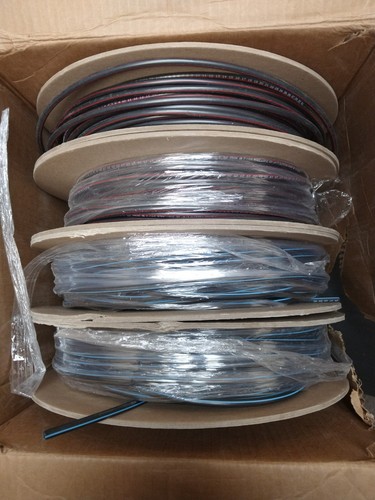 1000' Plexco Instube 5 Plexstripe Tubing 26T 1/4" .040 Wall CL Red & Blue Stripe - Picture 3 of 3