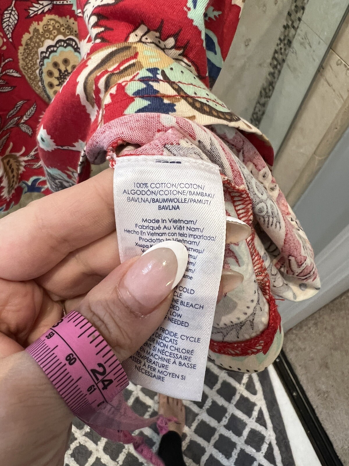 Chaps Women's Size XL Red Short Sleeve Fit Flare … - image 8