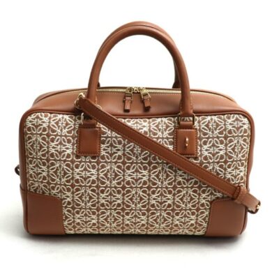 ★送料込★LOEWE Amazona 28アナグラムバッグ 2WAY LOEWE ロエベ アマソナ28 ハンドバッグ 2WAY ブラック