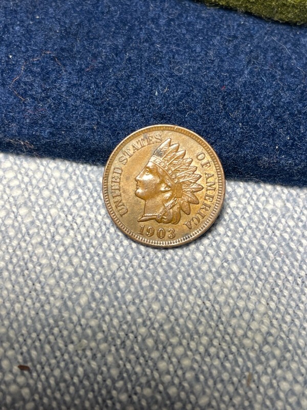 (#101238) Indian Head Cent: 1903.  BU.  Great surfaces and luster.  One obv. dot