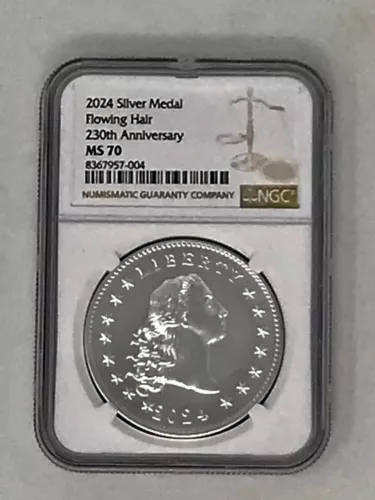 2024 Flowing Hair 230th Anniversary Silver Medal NGC MS70