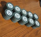 Lot 100 Gn CC CARSON CITY Casino Vintage Gambling poker chip Monogram Crest Seal — photo 1